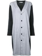 Astraet - V-neck Shirt Dress - Women - Cotton - One Size, Black, Cotton