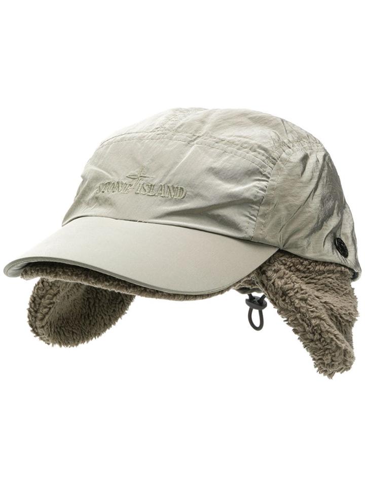 Stone Island Covered Ear Flap Cap - Green