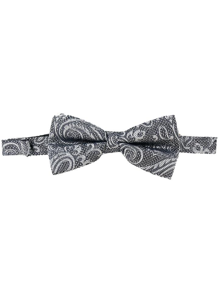 Etro Paisley Print Bow Tie - Blue
