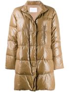 Fabiana Filippi Oversized Padded Coat - Brown