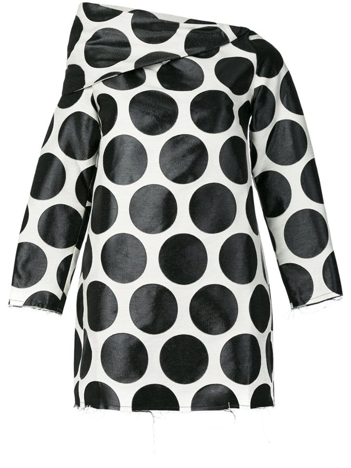 Marques'almeida Polka Dot Shift Dress - White