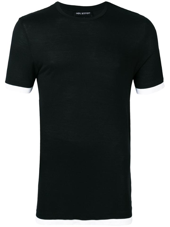 Neil Barrett Contrast Trim T-shirt - Black