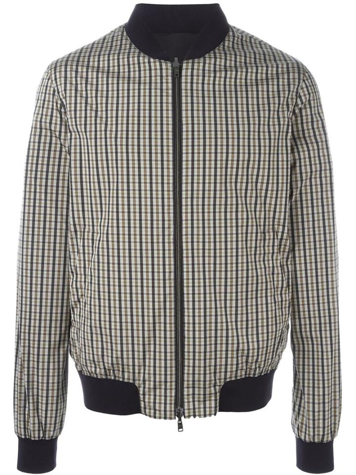 Herno Checked Bomber Jacket