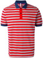Sun 68 Striped Polo Shirt - Red
