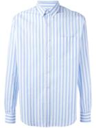 Ami Alexandre Mattiussi Large Fit Button-down Shirt, Men's, Size: 42, Blue, Cotton