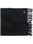 Givenchy Logo Plaque Tassel Scarf - Black