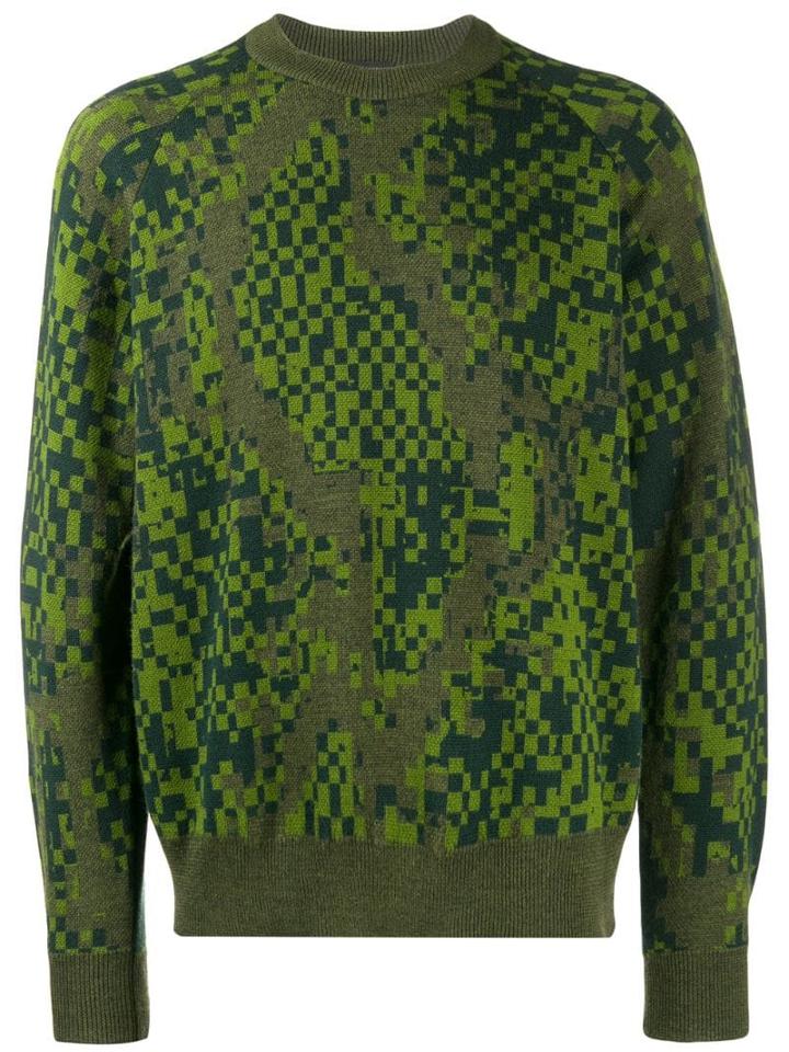 Just Cavalli Geo Print Jumper - Green