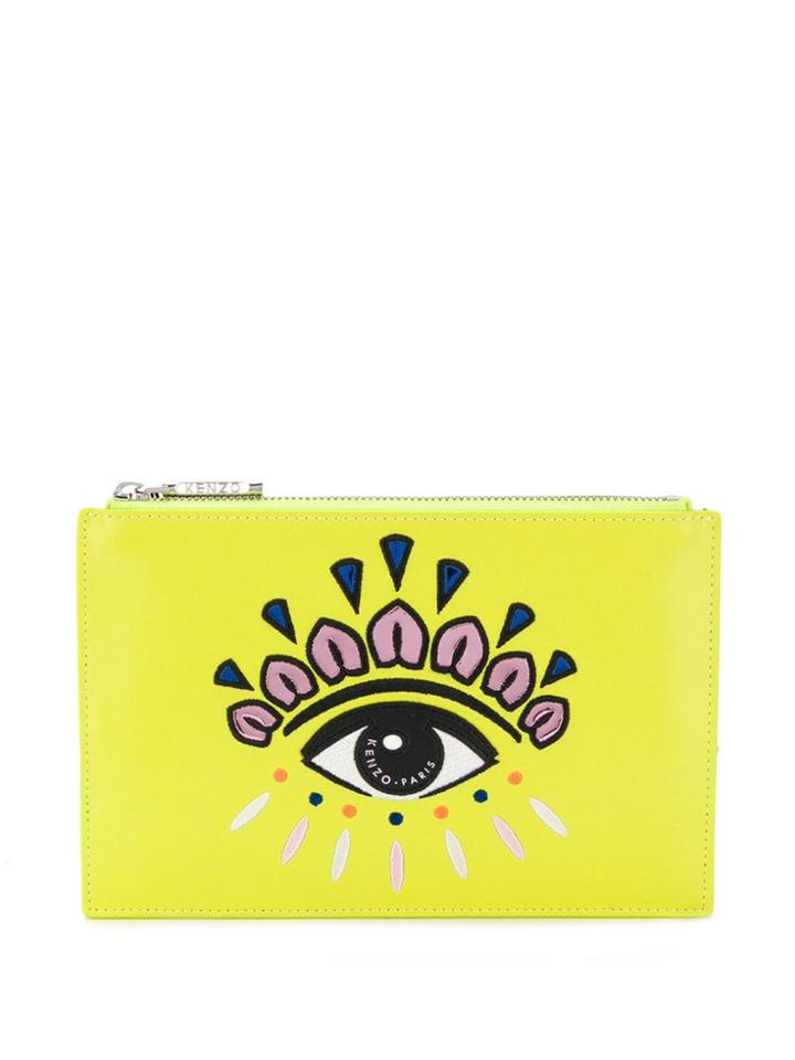 Kenzo Eye Clutch Bag - Yellow