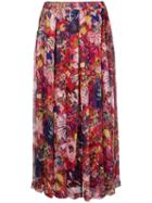 Aspesi Floral Printed Skirt - Red