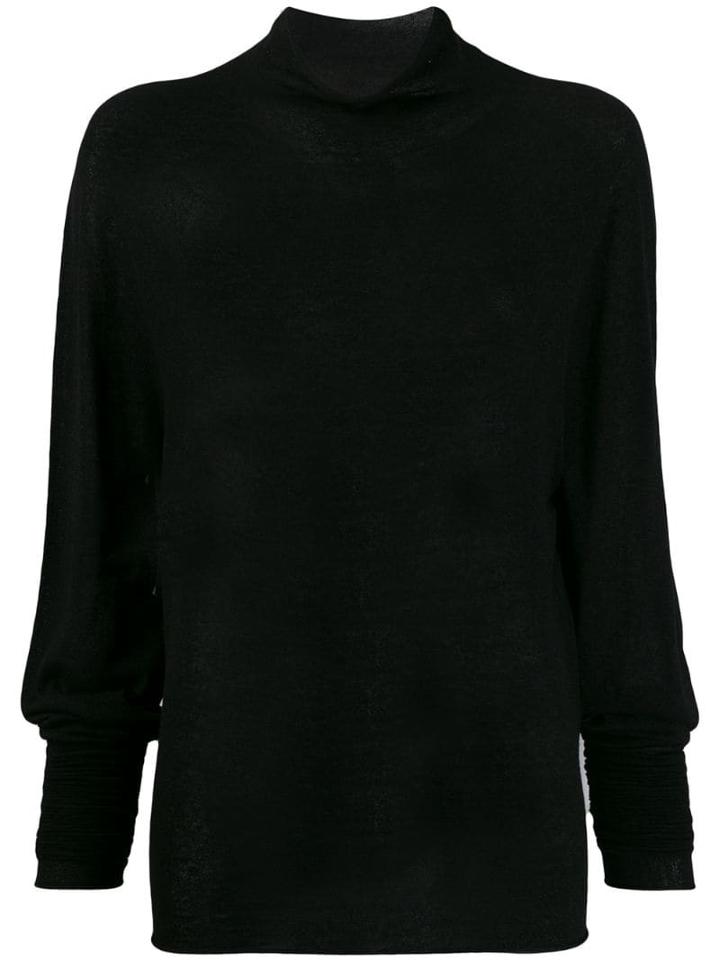Lemaire Roll Neck Sweatshirt - Black