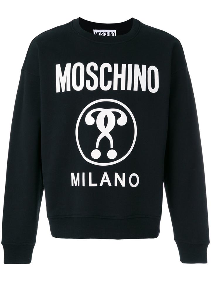 Moschino Logo Print Sweatshirt - Black