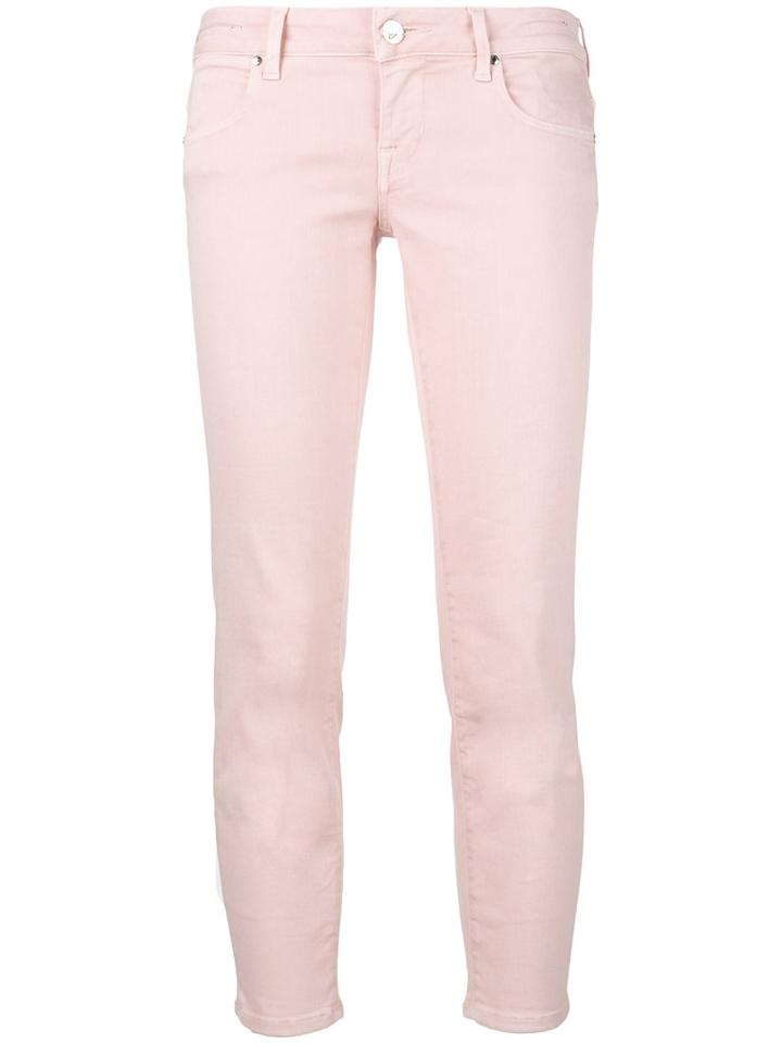 Jacob Cohen - Skinny Cropped Jeans - Women - Cotton/polyester/spandex/elastane - 27, Women's, Pink/purple, Cotton/polyester/spandex/elastane