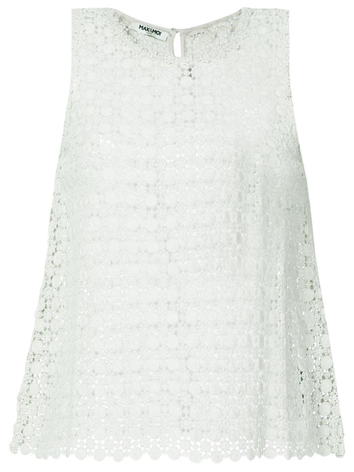 Max & Moi Openwork Lace Vest - Green