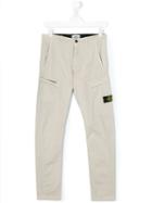 Stone Island Junior - Teen Cargo Trousers - Kids - Cotton/spandex/elastane - 14 Yrs, Nude/neutrals
