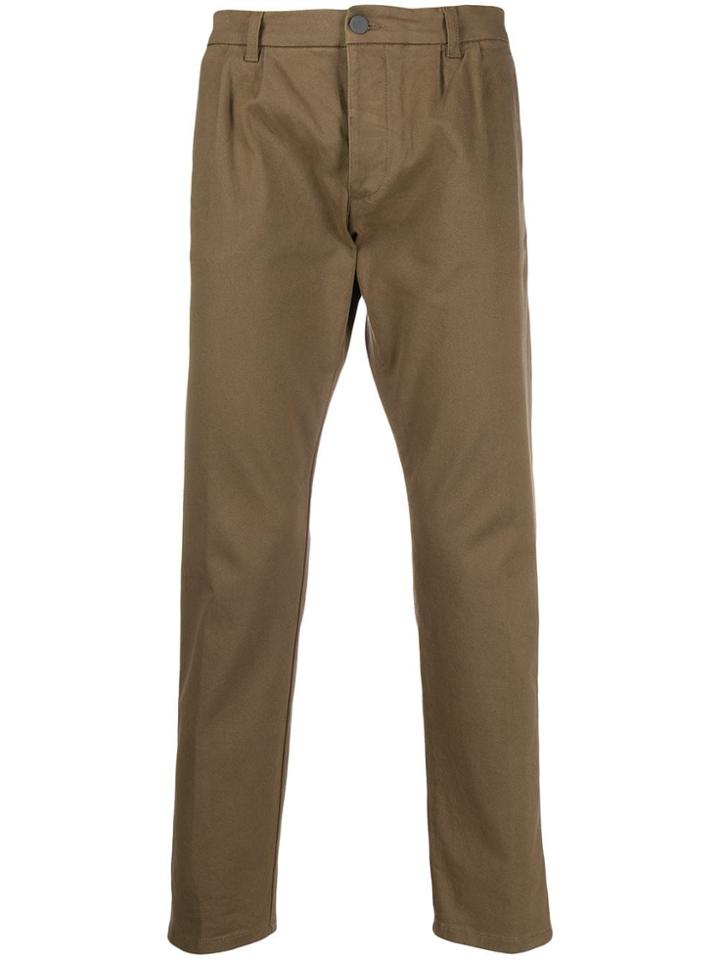 Two Men Straight-leg Chinos - Green