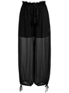 Nk Silk Cropped Trousers - Black