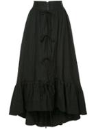 Irene Wrinkled Petty Court Skirt - Black