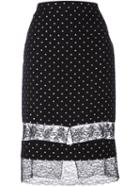 Givenchy Star Embroidered Lace Panel Skirt