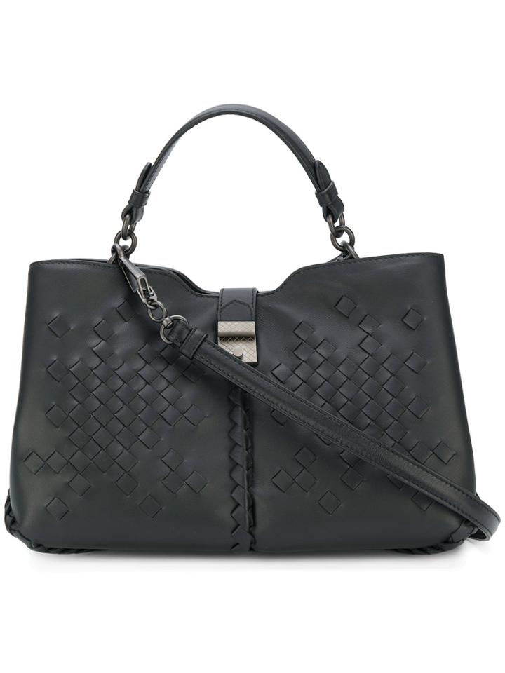 Bottega Veneta Napoli Intreccaito Bag - Black