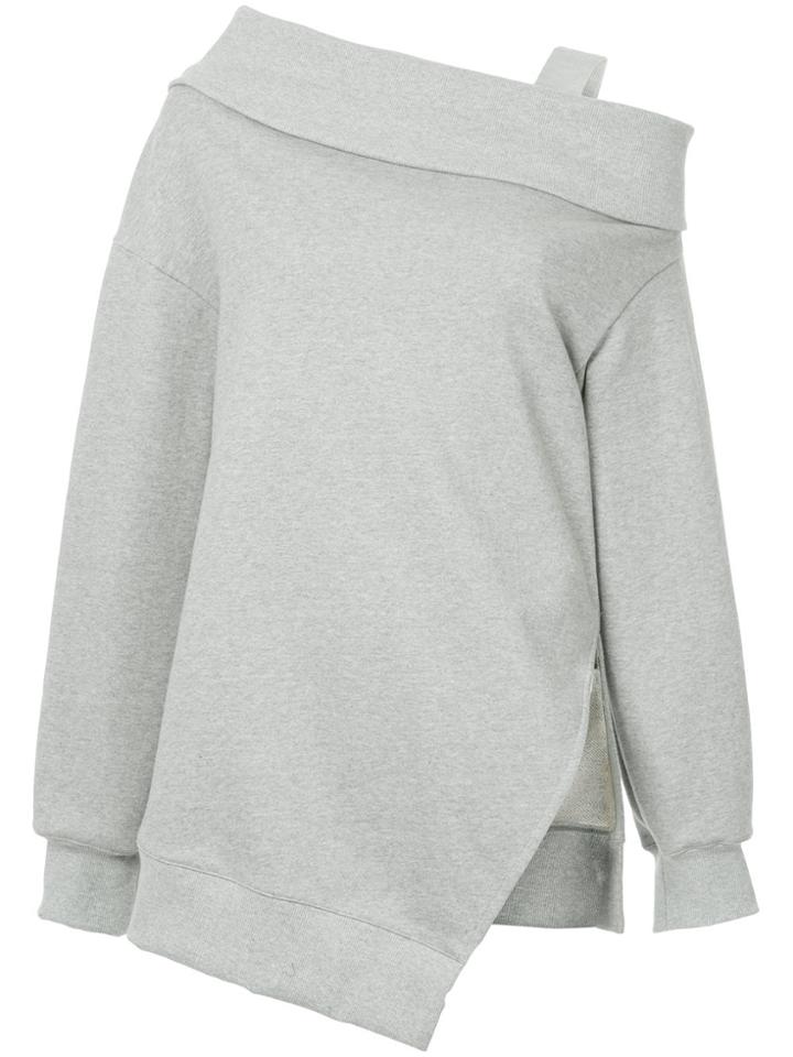 Goen.j One-shoulder Strapped Jersey Jumper - Grey