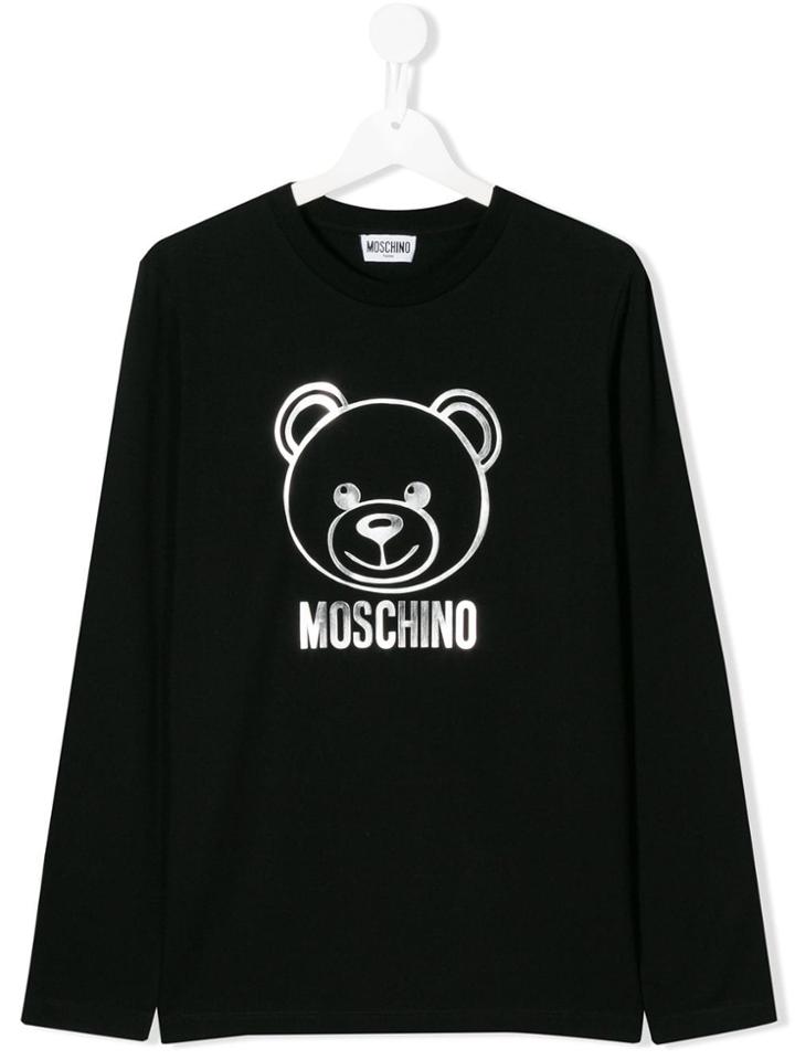 Moschino Kids Signature Teddy Logo Sweatshirt - Black
