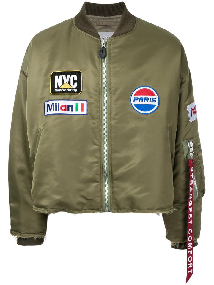 Doublet - Multi-patch Bomber Jacket - Men - Nylon/polyester - S, Green, Nylon/polyester