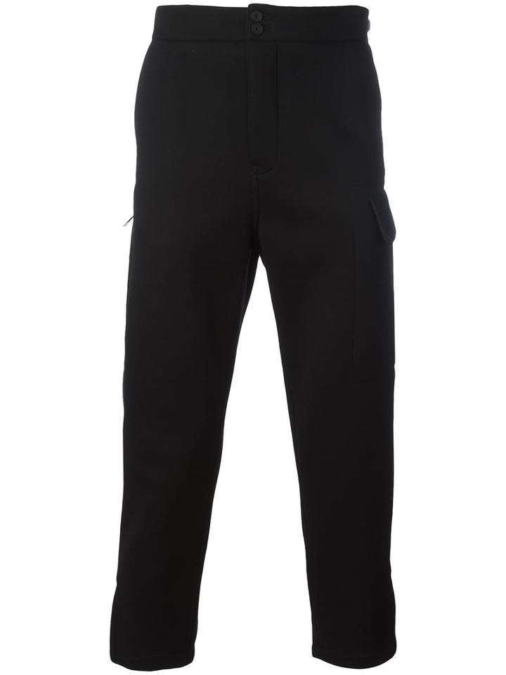 Helmut Lang Cropped Trousers, Men's, Size: 30, Black, Modal/viscose