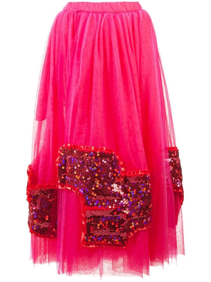 Comme Des Garçons Sequin Skirt - Pink & Purple