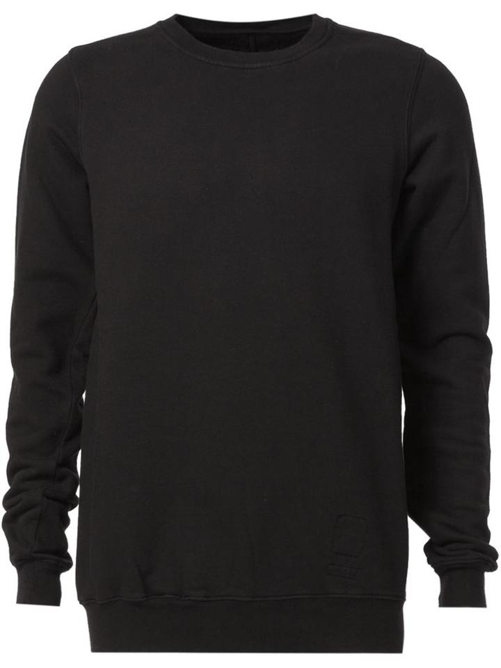 Rick Owens Drkshdw Round Neck Sweatshirt, Men's, Size: Xs, Black, Cotton