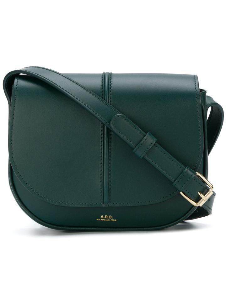 A.p.c. Logo Stamp Shoulder Bag - Green