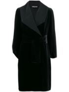 Le Petite Robe Di Chiara Boni Milai Belted Coat - Black