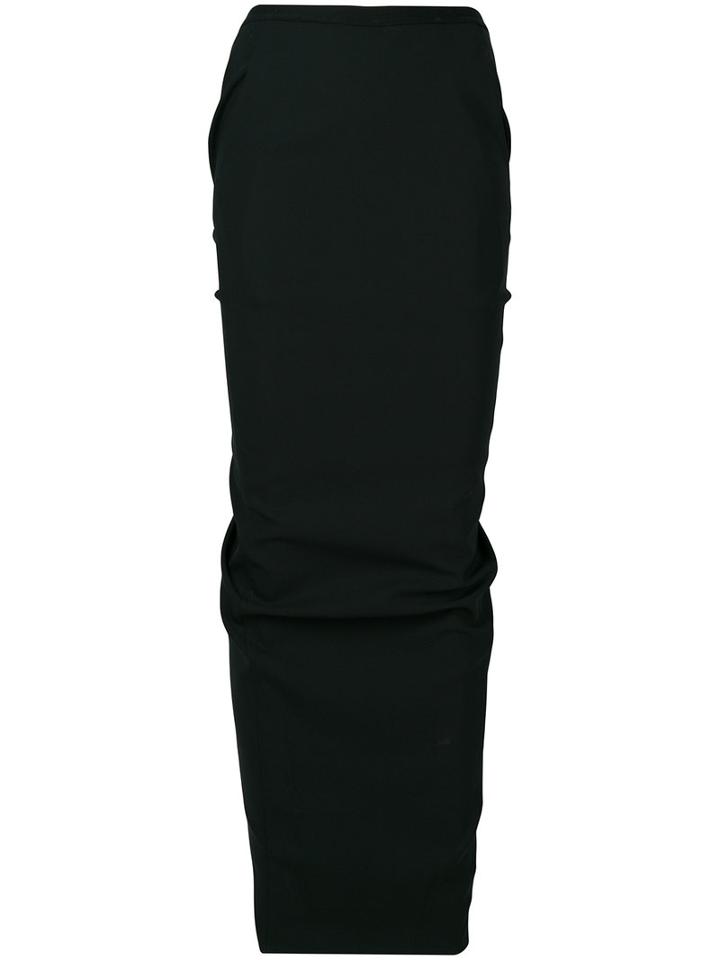 Rick Owens - Fitted Maxi Skirt - Women - Nylon/spandex/elastane/cupro/virgin Wool - 42, Black, Nylon/spandex/elastane/cupro/virgin Wool