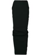 Rick Owens - Fitted Maxi Skirt - Women - Nylon/spandex/elastane/cupro/virgin Wool - 42, Black, Nylon/spandex/elastane/cupro/virgin Wool