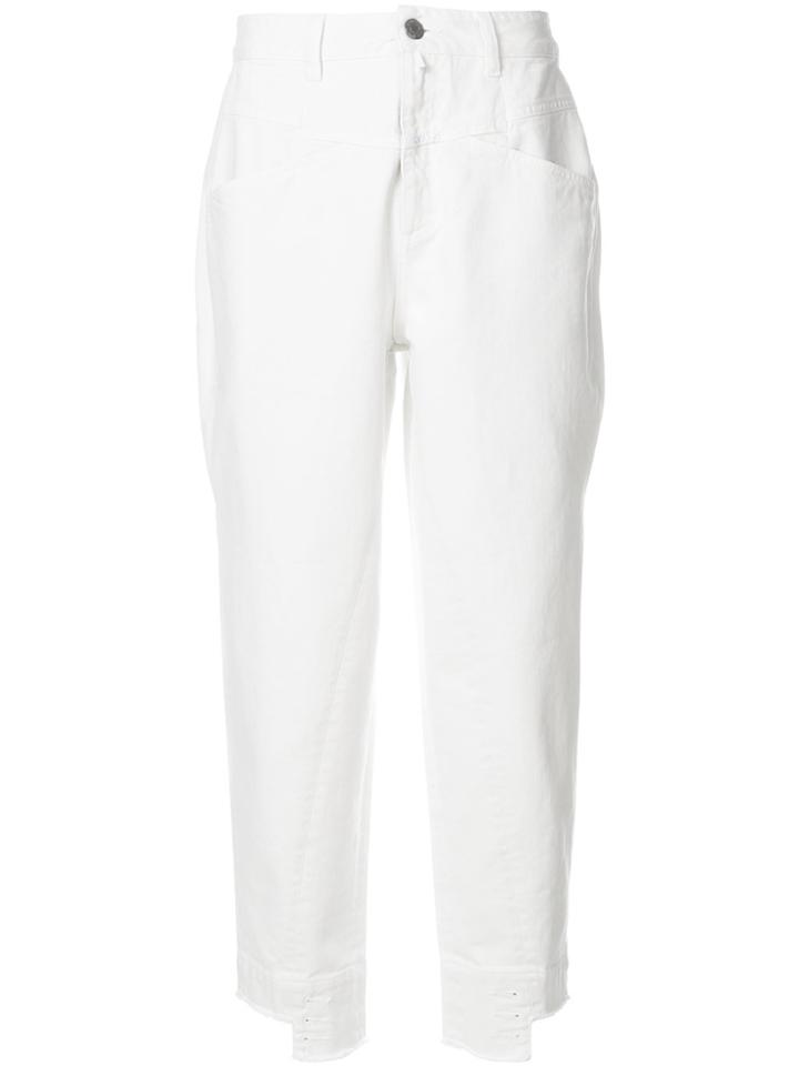 Closed Cropped Boyfriend Jeans - White