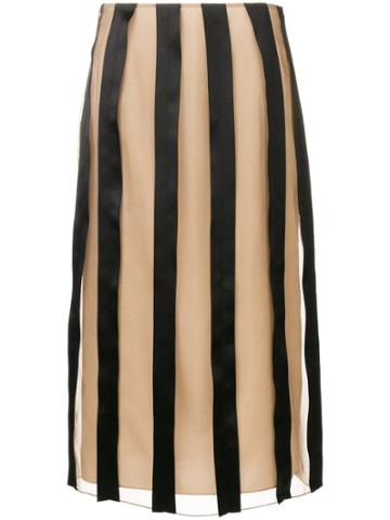 Kenzo Embroidered Ribbons Midi Skirt - Nude & Neutrals