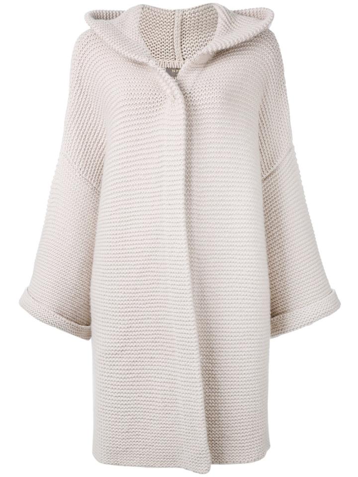 N.peal - Ribbed Detail Cardi-coat - Women - Cotton/cashmere - One Size, Nude/neutrals, Cotton/cashmere