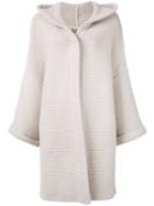 N.peal - Ribbed Detail Cardi-coat - Women - Cotton/cashmere - One Size, Nude/neutrals, Cotton/cashmere