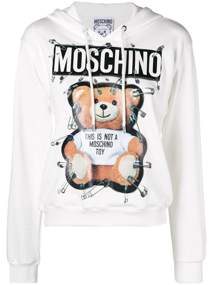 Moschino Toy Bear Hoodie - White
