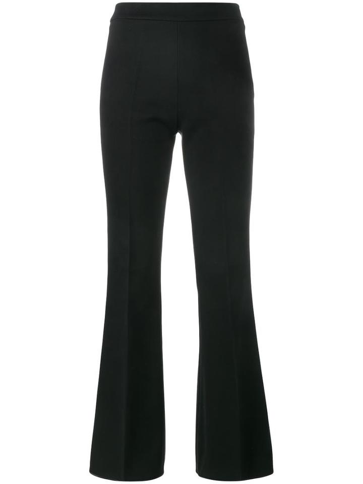 Giambattista Valli High Waisted Flared Trousers, Women's, Size: 42, Black, Cotton/viscose/spandex/elastane/acetate
