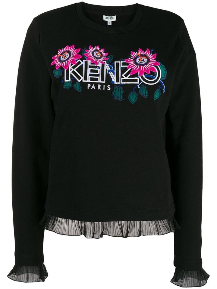 Kenzo Floral Logo Jumper - Black