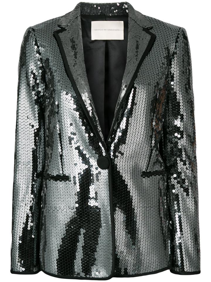 Marco De Vincenzo Sequinned Blazer - Grey