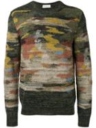 Dries Van Noten Necessary Jumper, Men's, Size: Large, Green, Silk/linen/flax/polyamide/alpaca