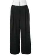 Tibi - Loose-fit Cropped Trousers - Women - Polyester - S, Black, Polyester