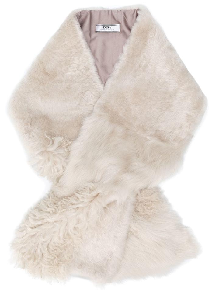 Desa 1972 Long Fur Stole - Nude & Neutrals