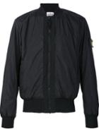 Stone Island Zip Up Bomber Jacket, Men's, Size: Large, Black, Cotton/nylon/polyurethane