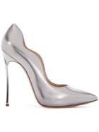 Casadei Wavy Side Pointy Toe Stiletto - Metallic