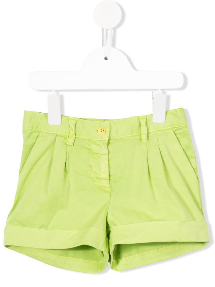 Il Gufo - Pleated Shorts - Kids - Cotton/spandex/elastane - 12 Yrs, Girl's, Green