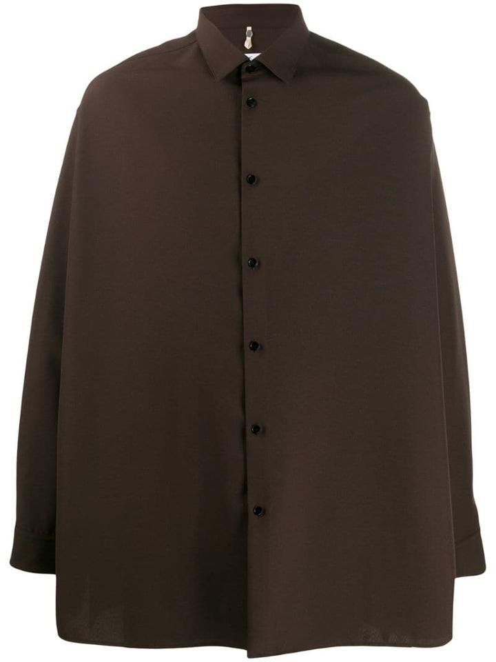 Oamc Oversized Long Sleeve Shirt - Brown