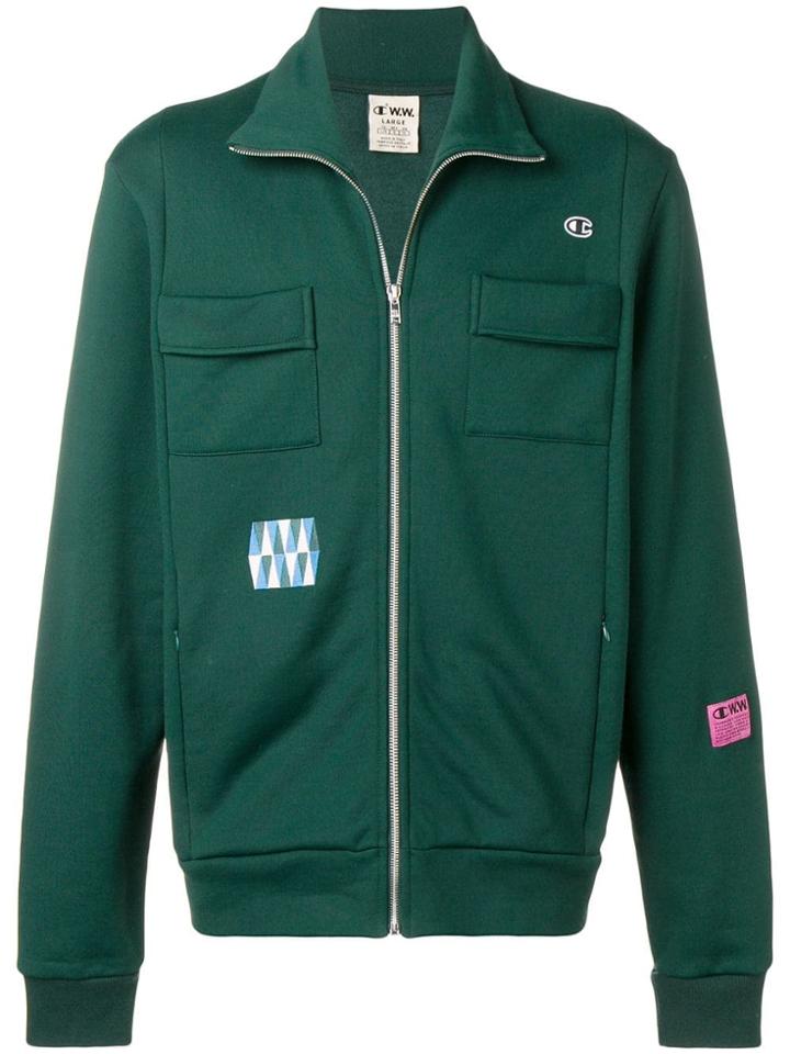 Champion X Wood Wood Flap Pocket Zipped Sweatshirt - Green