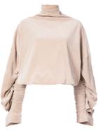 Paula Knorr High Neck Blouse - Brown
